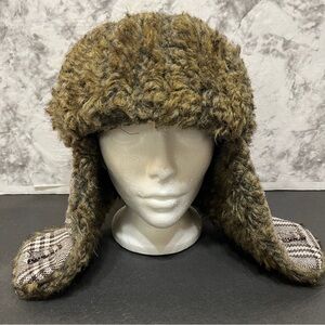 Vintage Faux Fur Trapper Hat with Ear Flaps